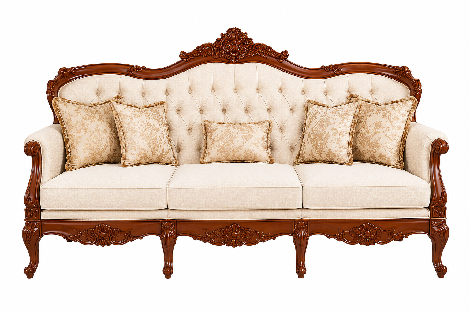 Luxury Wooden Sofa Set