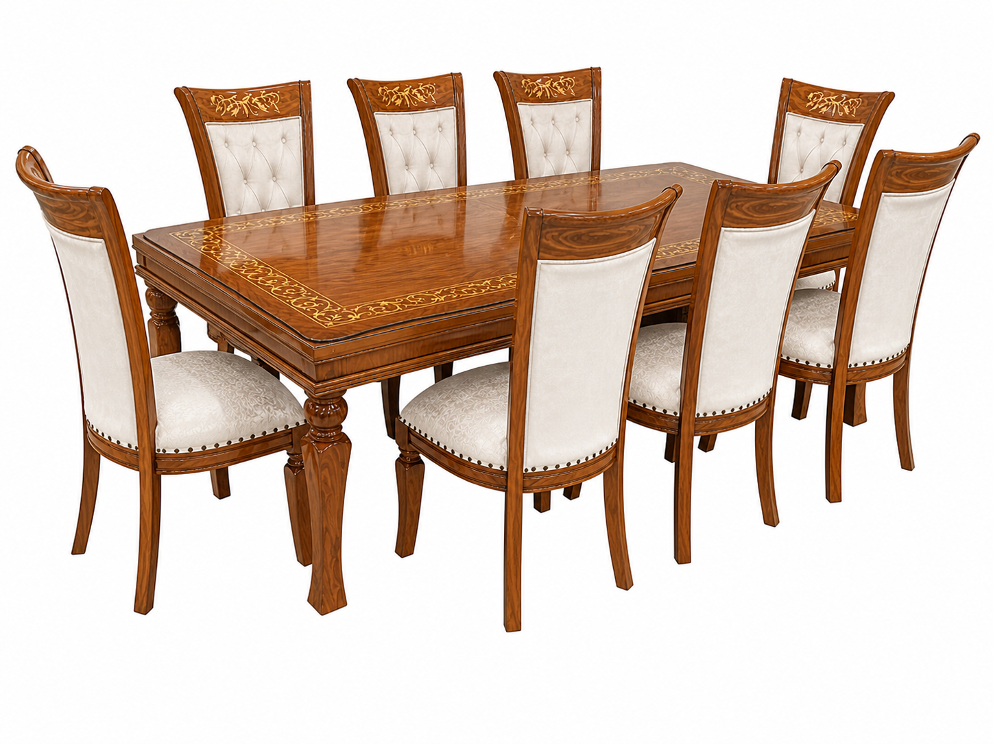 Luxury Solid Wood Dining Table with Handcrafted