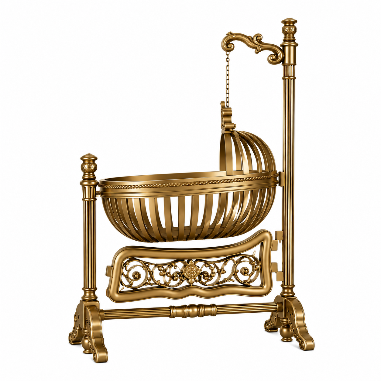 Royal Luxury Wooden Baby Cradle