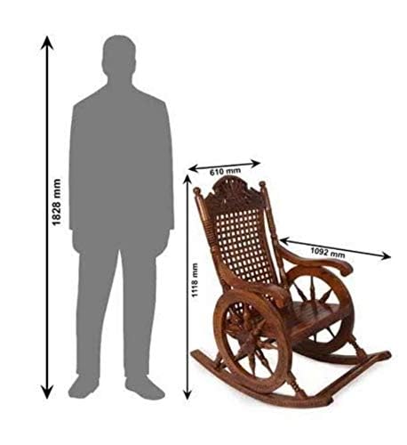 aditional handcrafted wooden rocking chair
