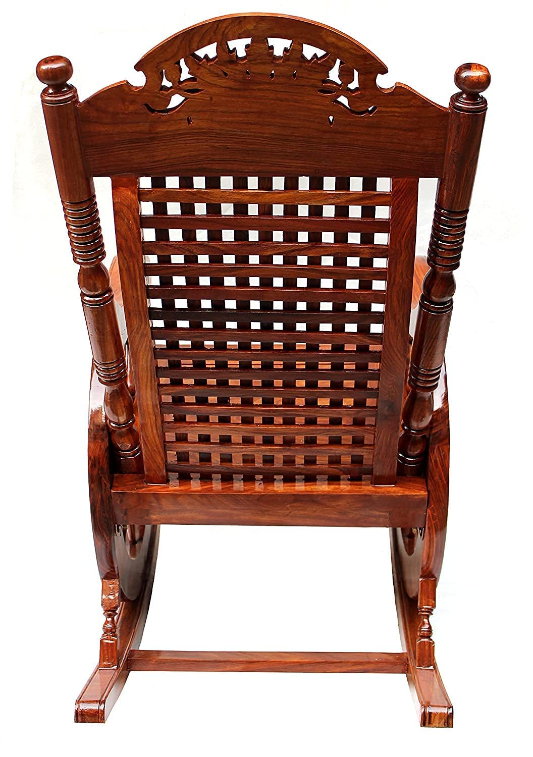 aditional handcrafted wooden rocking chair
