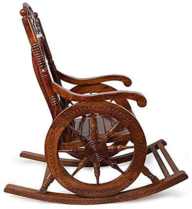 aditional handcrafted wooden rocking chair