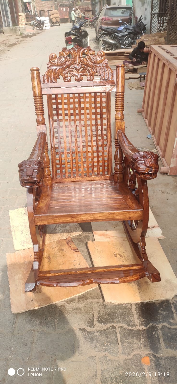 Royal Maharaja Wooden Rocking Chair
