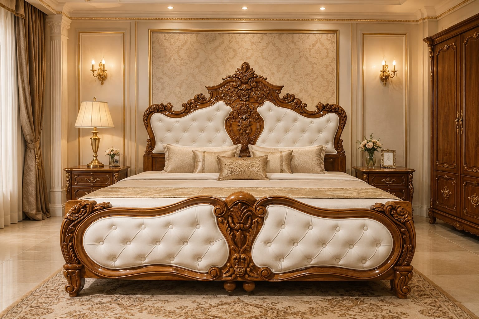 Wooden Double Bed