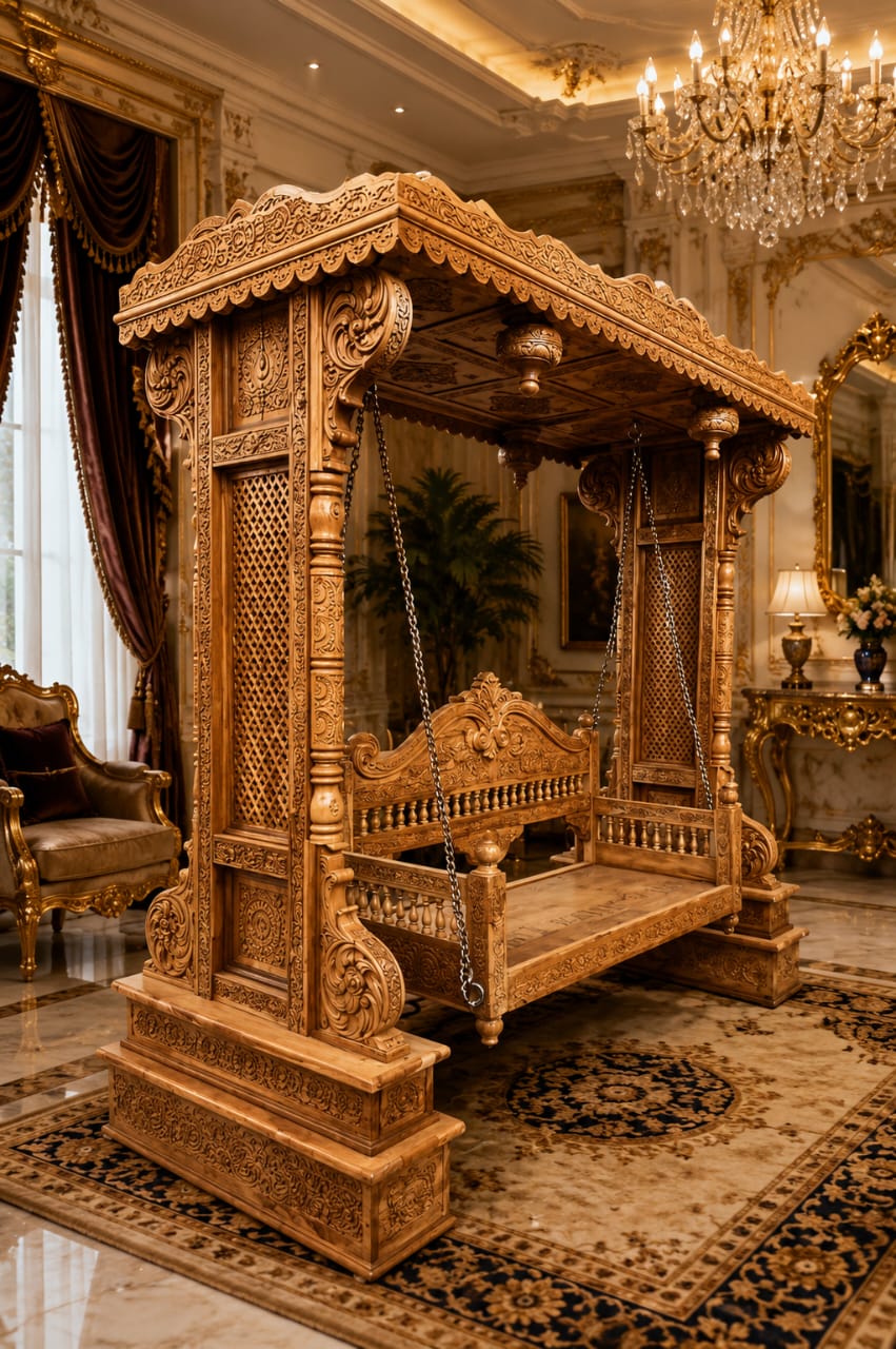 royal-hand-carved-wooden-swing-jhula